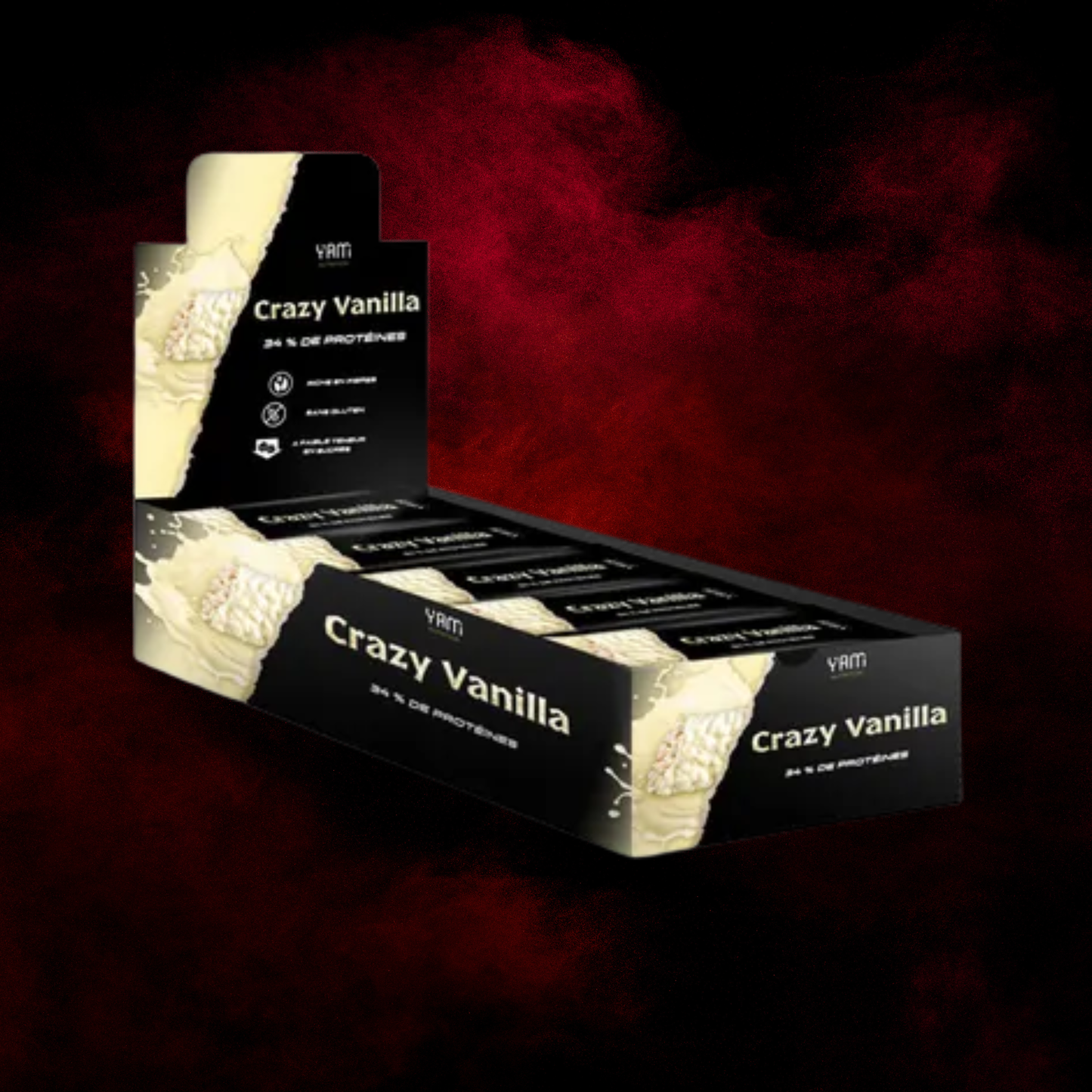YAM NUTRITION - Crazy Vanilla - Boîte 18 barres