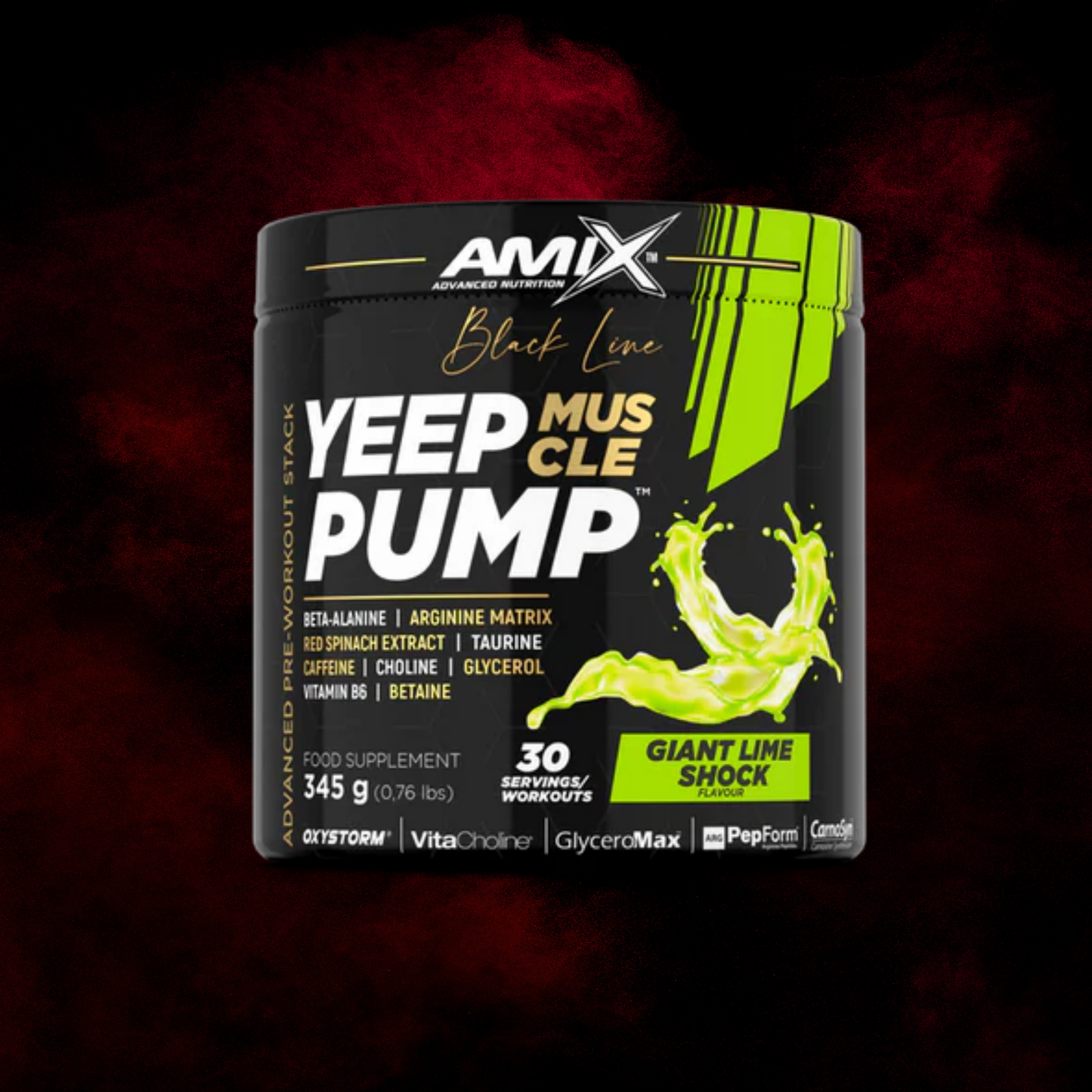 Yeep Pump Pre-Workout – Amix Black Line – 345g