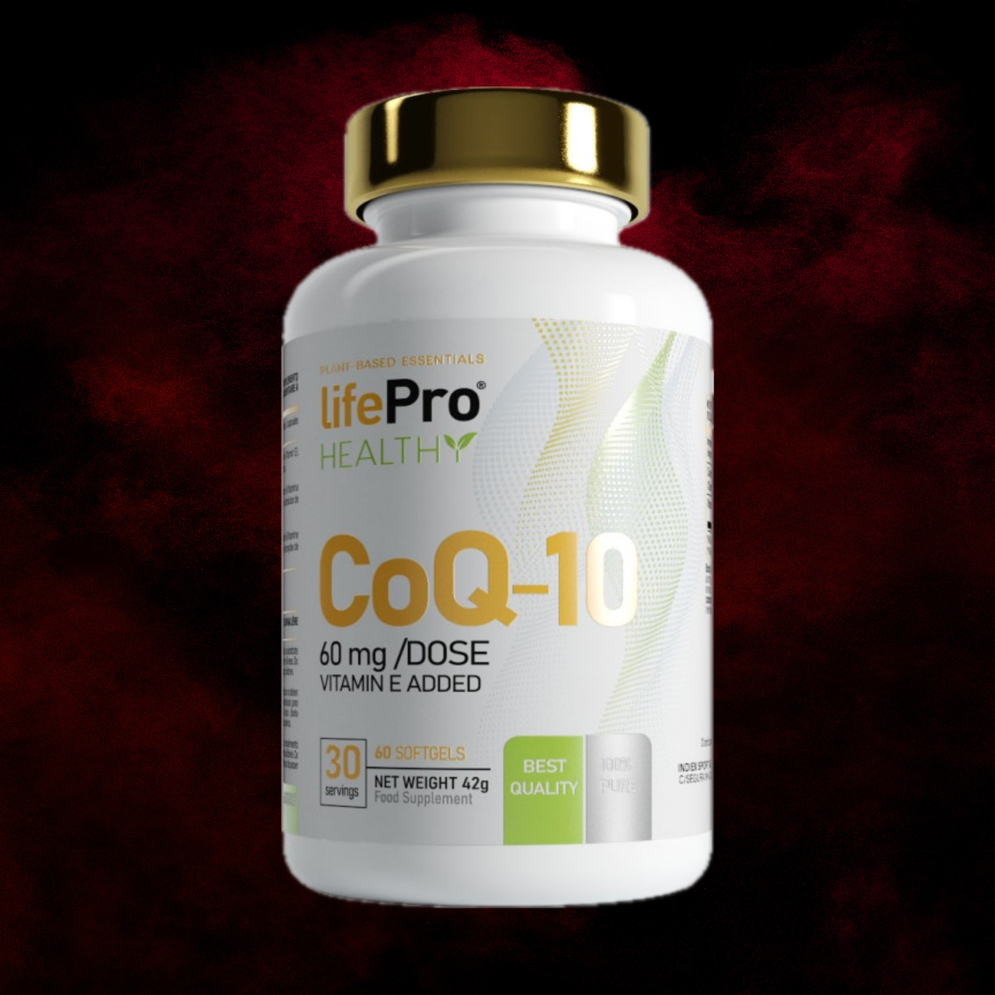 CoQ-10 60mg + Vitamine E - Life Pro Healthy (60 capsules)