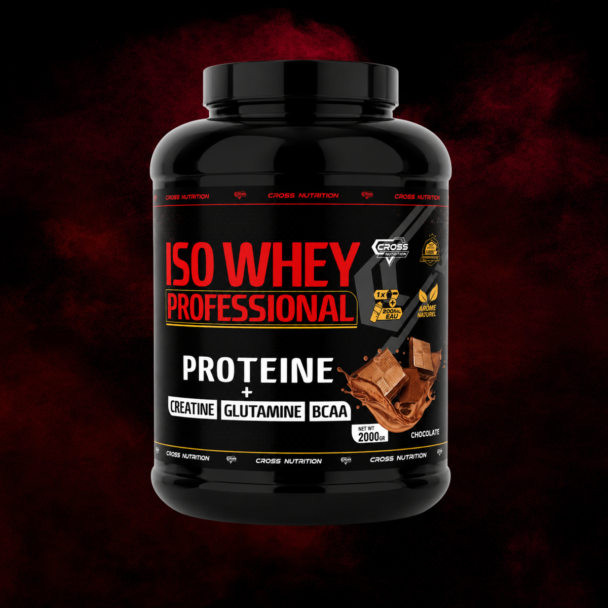 Iso Whey Pro + Créatine, Glutamine & BCAA – Cross Nutrition – 2kg