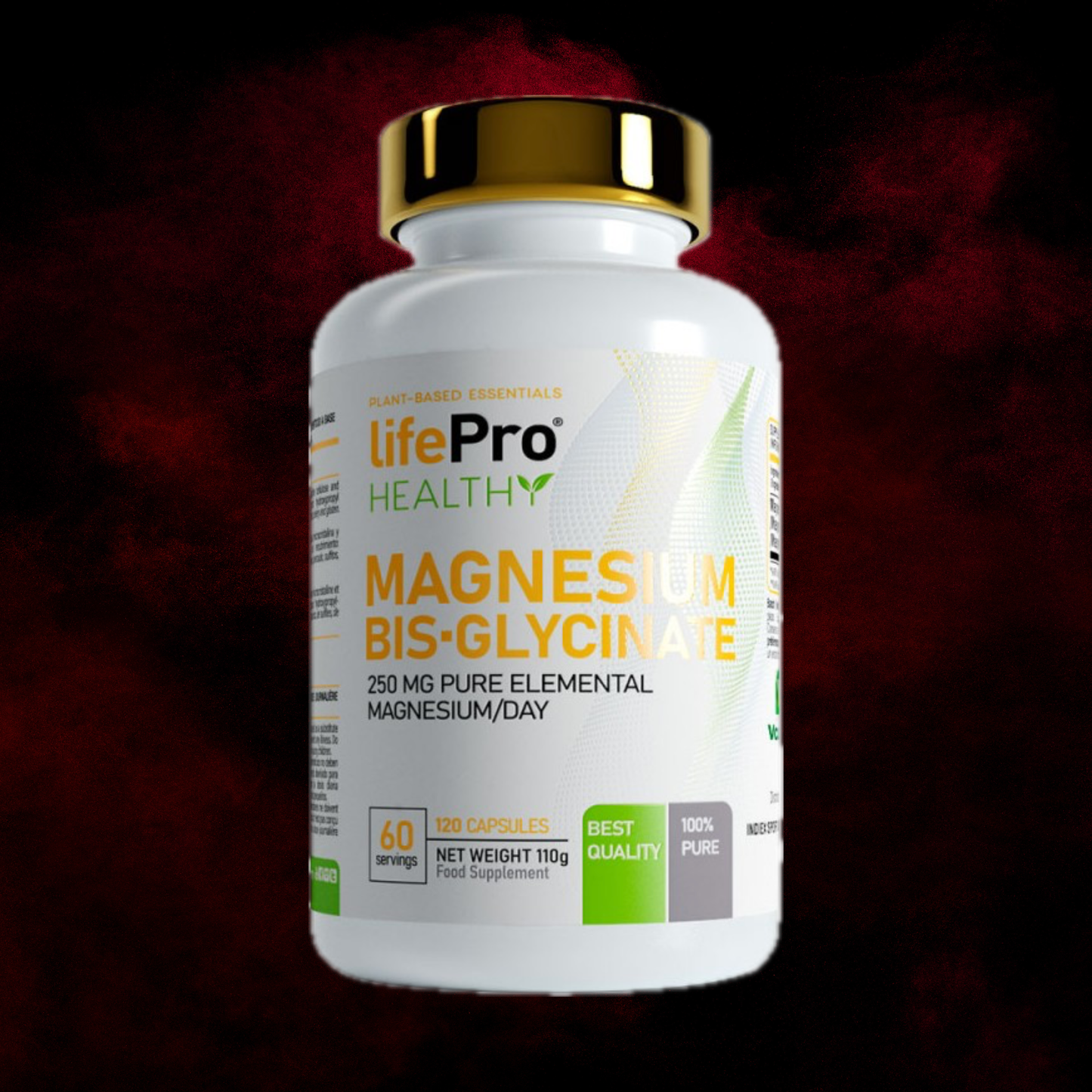 Magnésium Bisglycinate (250mg) - Life Pro Healthy - 120 Gélules