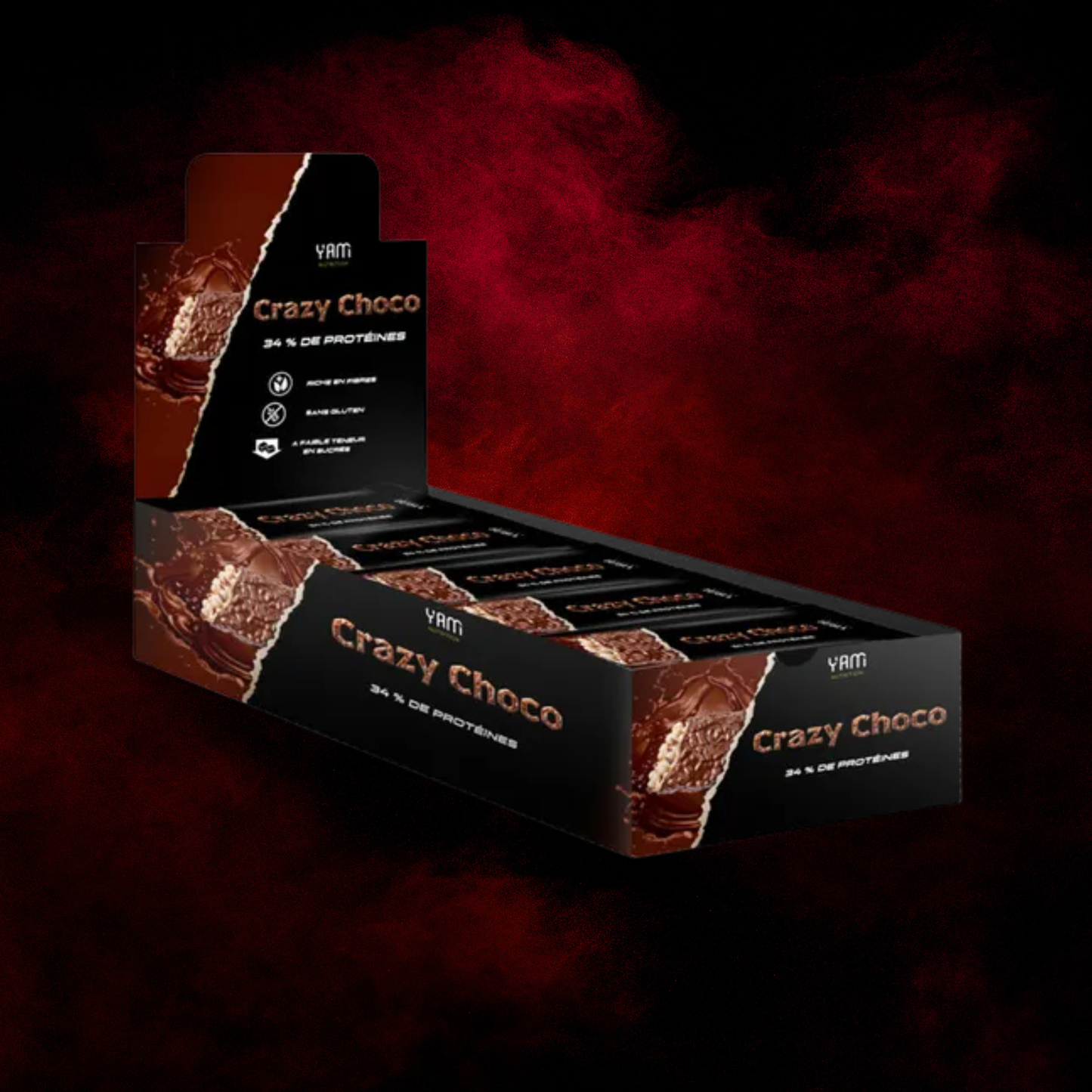 YAM NUTRITION - Crazy Choco - Boîte 18 barres