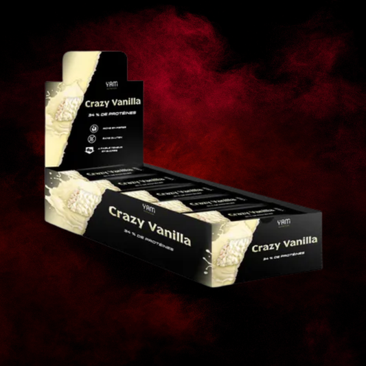 YAM NUTRITION - Crazy Vanilla - Boîte 18 barres